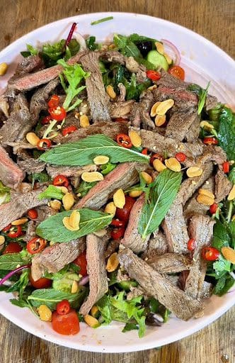 Thai Beef Salad finish thai beef salad