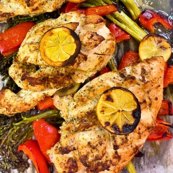 Lemon Pepper Chicken Tray Bake Lemon Pepper Chicken cooked