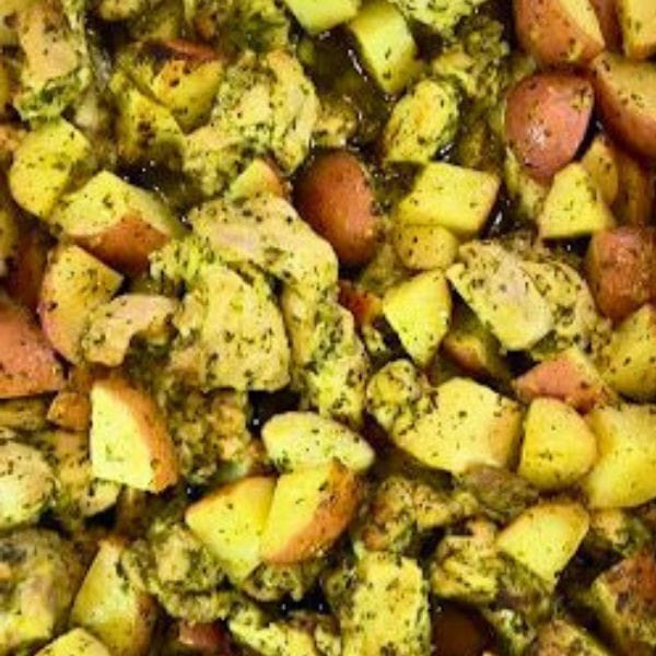 Lemon and Parsley Pesto Chicken with Potatoes Lemon and Parsley Pesto Chicken with Potatoes