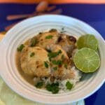Satay Chicken served