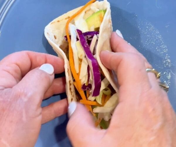 beef mince chilli tacos served