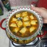 ravioli soup served in bowl
