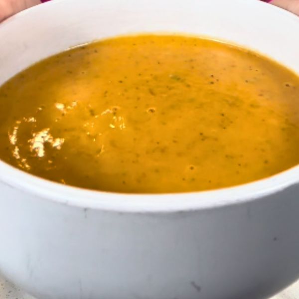 Air Fryer Roast Vegetable Soup Air Fryer Roast Vegetable Soup served