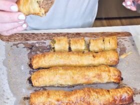 Cheeseburger Sausage Rolls cooked
