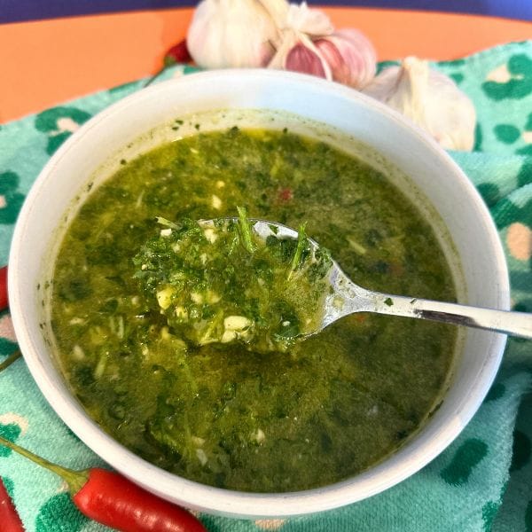 Chimichurri served Chimichurri served