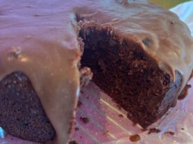 Chocolate Fudge Cake sliced
