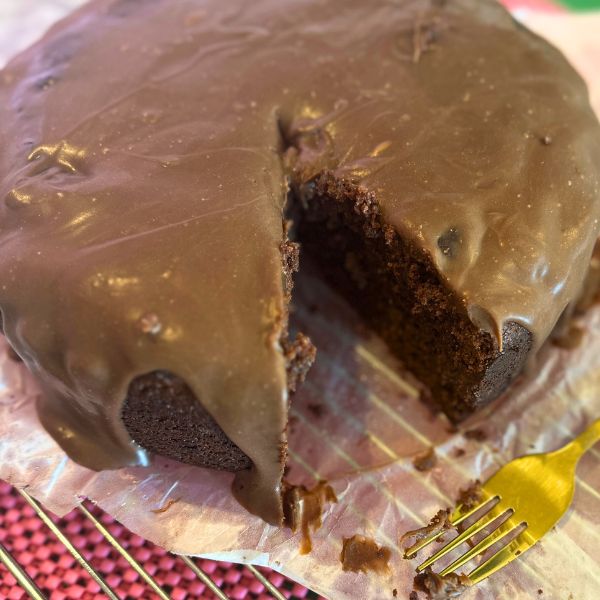 Chocolate Fudge Cake cut Chocolate Fudge Cake cut and served