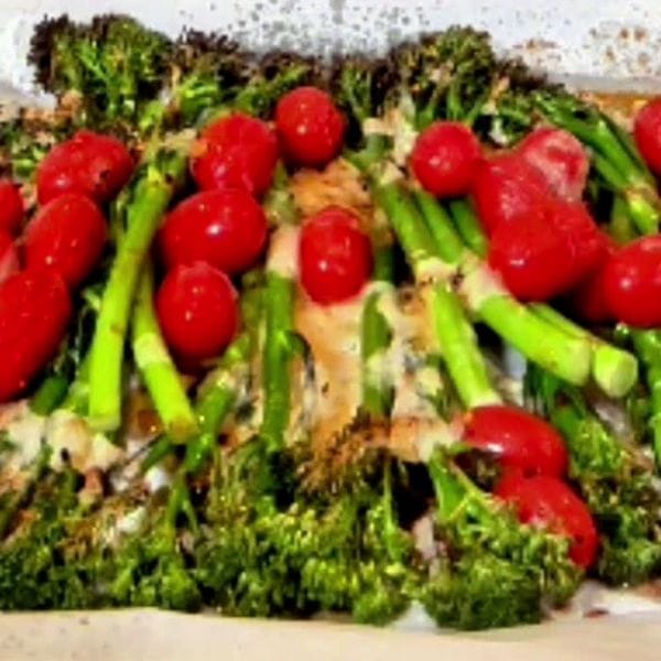 Eat more Vegetables Day 4 Loaded Broccolini new Broccolini baked