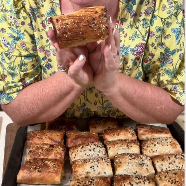 Eat more Vegetables Day 5 Curry Chicken Sausage Rolls Curry Chicken Sausage Rolls served