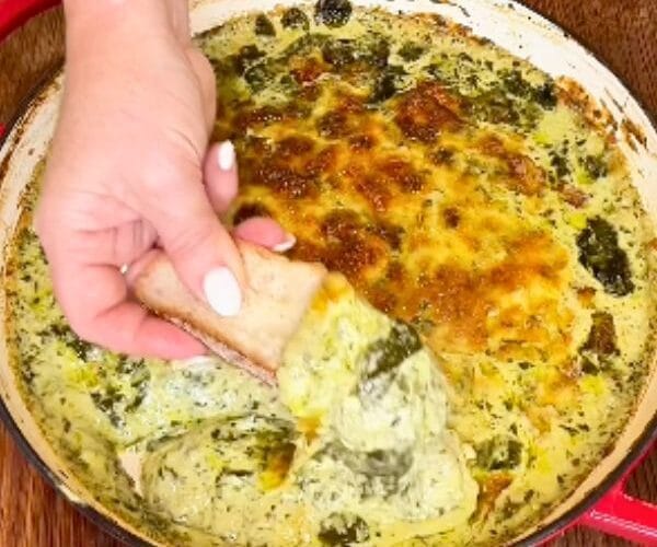 Spinach Dip served