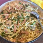 Mushroom and Bacon Fettuccine cooked