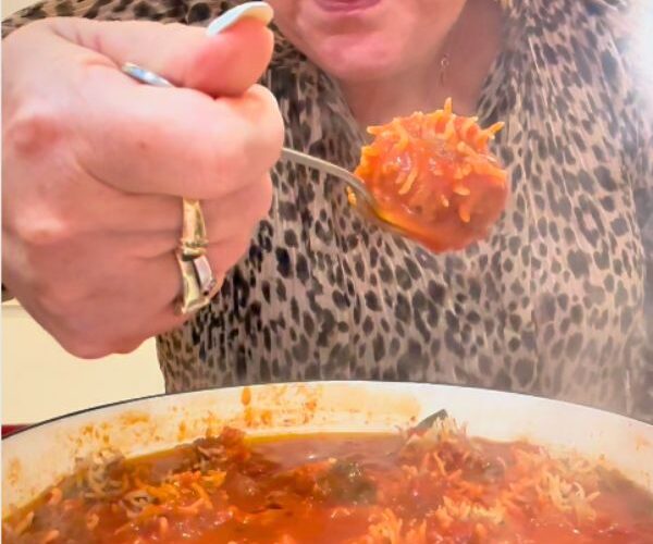 porcupine meatballs serving