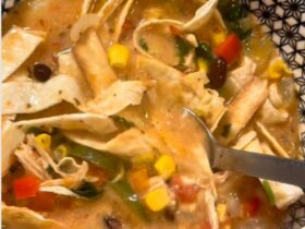 Chicken Tortilla Soup served