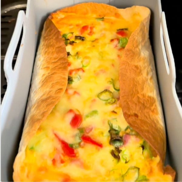 Tortilla omelette Airfryer Air fryer tortilla omelette cooked