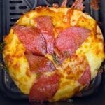 Air Fryer Tortilla Pizza in air fryer