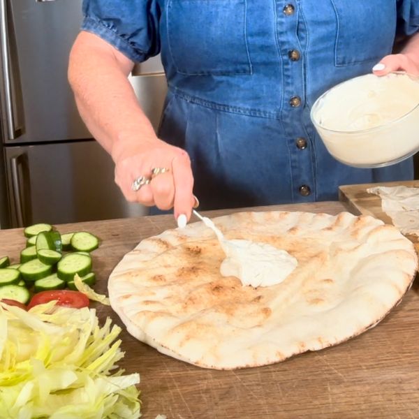 Chicken Shawarma preparing Chicken Shawarma making the wraps