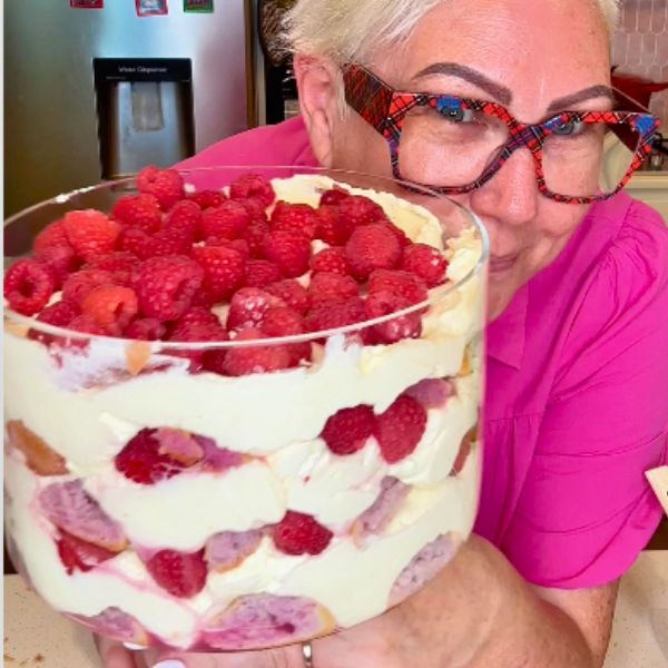 Christmas Tiramisu holding in bowl