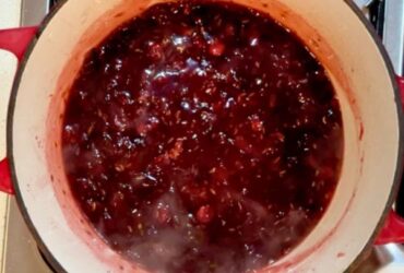 Cranberry Sauce in pot