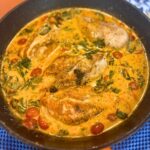 Creamy Tuscan Chicken cooked in pot