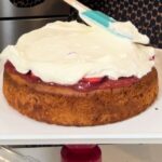 Homemade Whipped Cream on cake