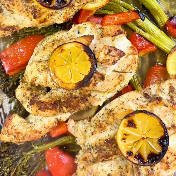 Lemon Pepper Chicken Tray Bake Lemon Pepper Chicken Tray Bake cooked