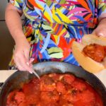 Mozzarella Stuffed Meatballs cooked
