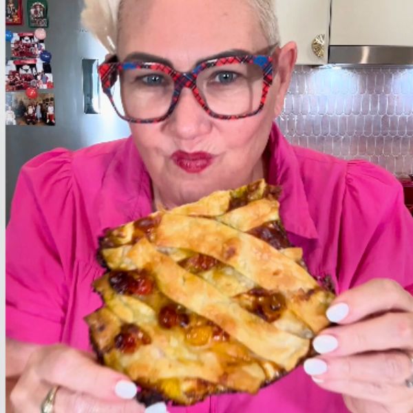 Pizza Pies holding pie