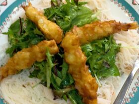 Prawn Vietnamese Salad served on plate