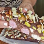 Rocky Road Fudge holding piece