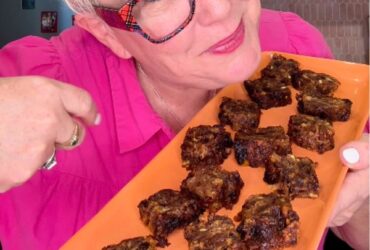 Savory Christmas Cake on plate