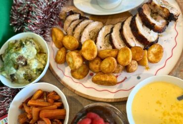 christmas dinner served