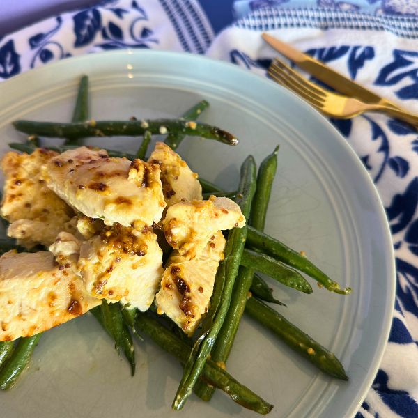 Air Fryer Honey Mustard Chicken Air Fryer Honey Mustard Chicken on plate