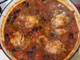 Chicken Cacciatore cooked