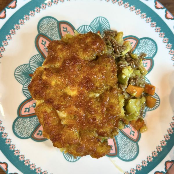 Cottage Shepherd's Pie served on plate