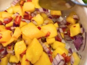 Mango recipes - mango salsa in a bowl