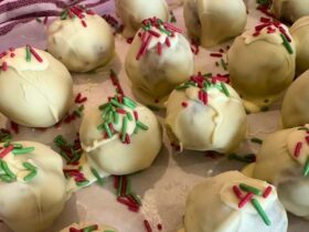 Biscoff Truffles made and on tray