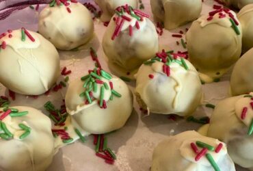 Biscoff Truffles made and on tray