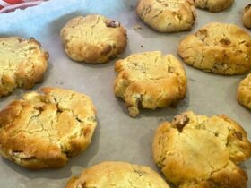 Christmas Cookies baked on tray