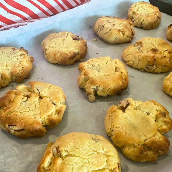 Christmas Cookies baked on tray