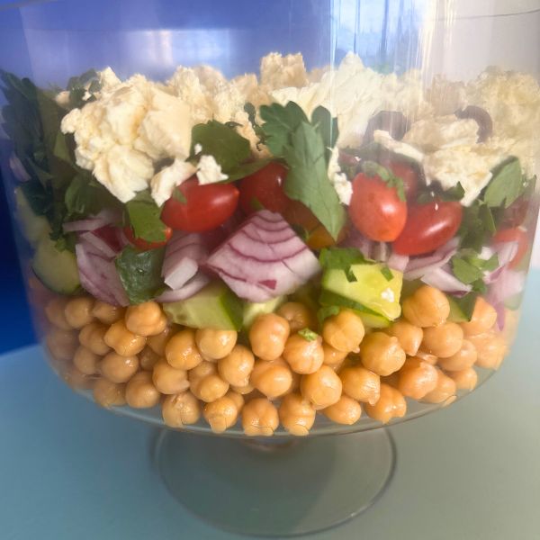 Mediterranean Salad Mediterranean Salad served in bowl