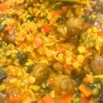 Old Fashioned Curried Sausages cooked
