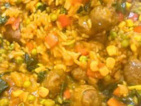 Old Fashioned Curried Sausages cooked