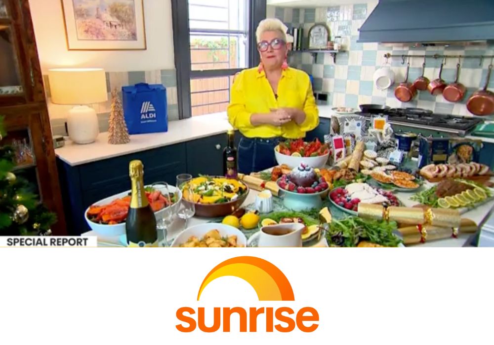 Steph de Sousa Aldi Christmas lunch for less on Sunrise