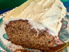 baileys coffee cake baked and served