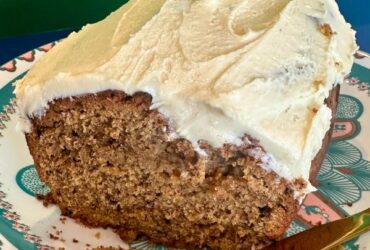 baileys coffee cake baked and served