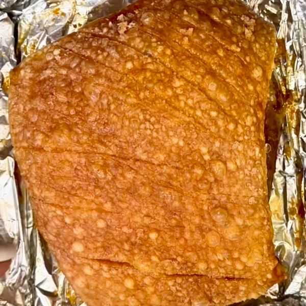 Air fryer pork belly Air fryer pork belly cooked and crispy