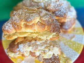 Almond Croissant served on plate
