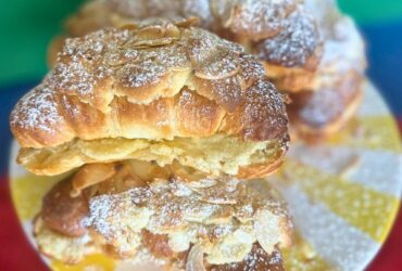 Almond Croissant served on plate
