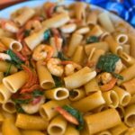 Cajun Prawn Pasta in bowl