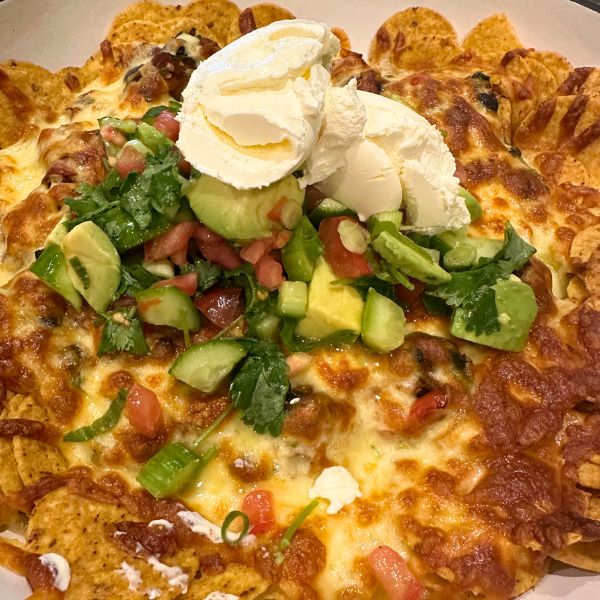 Vegetable Nachos Vegetable Nachos served